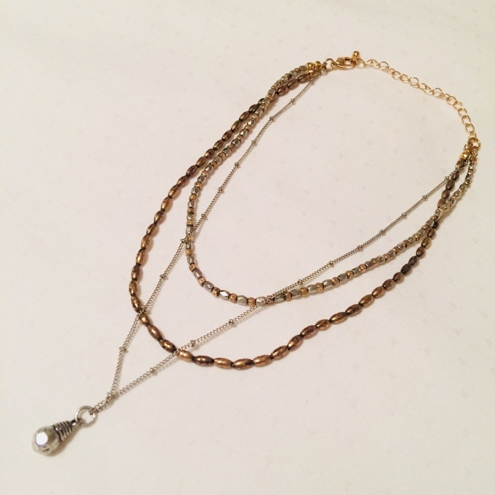 Metallic Beaded Choker